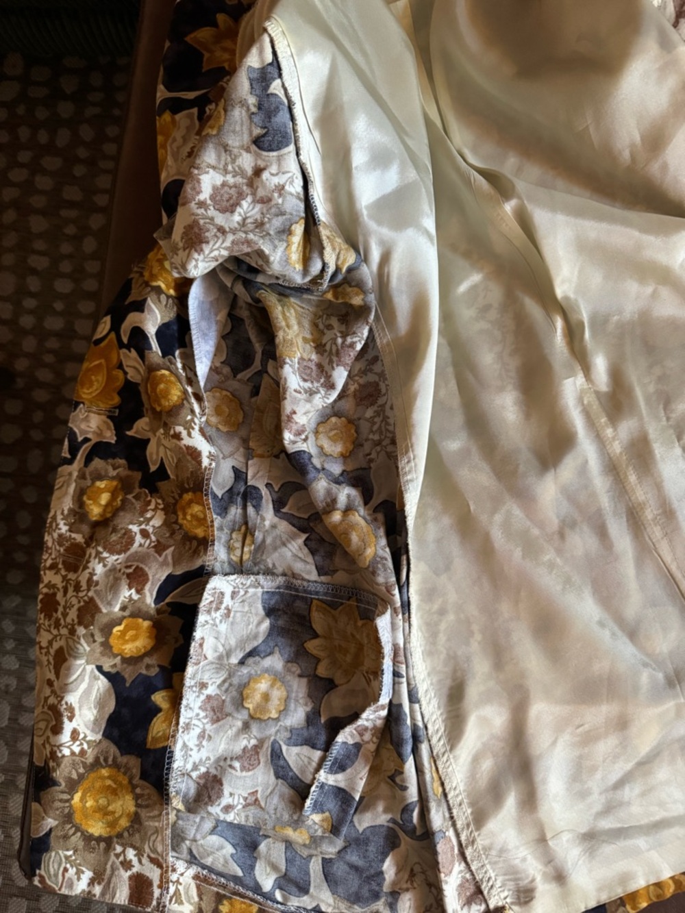 Vintage Floral 2-Piece Set Blazer & Skirt 70s 80s Boho Matching Set - Picture 5 of 10